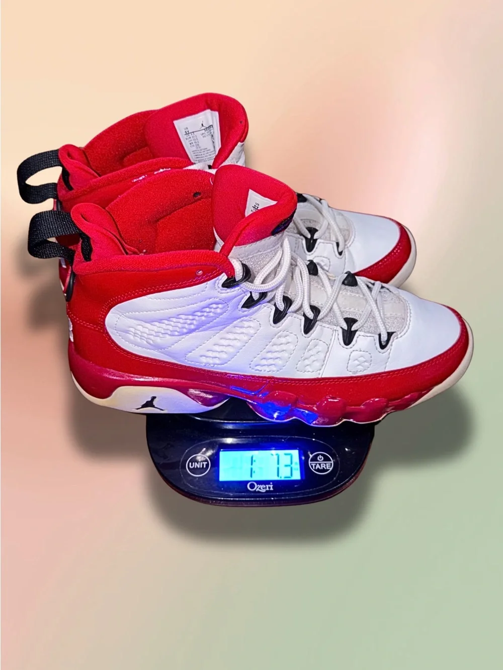 Air Jordan 9 Retro GS Gym Red White Black 2019 Sneakers 302359-160 Size 5Y